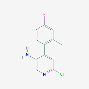6-Chloro-4-(4-fluoro-2-methylphenyl)pyridin-3-amine - 