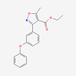 Ethyl 5-methyl-3-(3-phenoxyphenyl)isoxazole-4-carboxylate - 