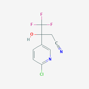 3-(6-Chloro-3-pyridyl)-4,4,4-trifluoro-3-hydroxybutanenitrile - 