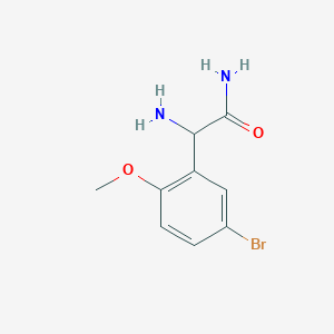 2-Amino-2-(5-bromo-2-methoxyphenyl)acetamide - 
