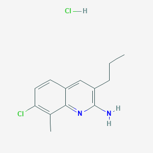 2-Amino-7-chloro-8-methyl-3-propylquinoline hydrochloride - 1172247-54-9