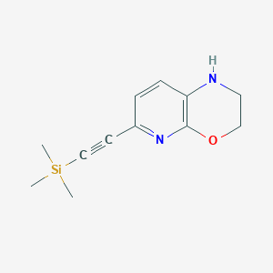 6-[(Trimethylsilyl)ethynyl]-2,3-dihydro-1H-pyrido[2,3-b][1,4]oxazine - 