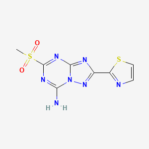7-Amino-5-(methylsulfonyl)-2-(2-thiazolyl)-[1,2,4]triazolo[1,5-a][1,3,5]triazine - 