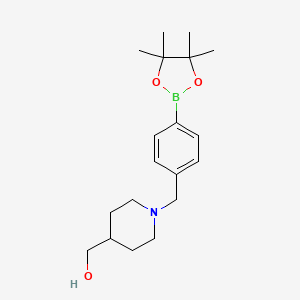 (1-{[4-(Tetramethyl-1,3,2-dioxaborolan-2-yl)phenyl]methyl}piperidin-4-yl)methanol - 