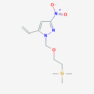 3-Nitro-1-((2-(trimethylsilyl)ethoxy)methyl)-5-vinyl-1H-pyrazole - 