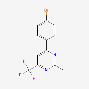 6-(4-Bromophenyl)-2-methyl-4-(trifluoromethyl)pyrimidine - 