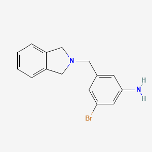 3-Bromo-5-[(2,3-dihydro-1H-isoindol-2-yl)methyl]aniline - 