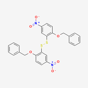 4-Nitro-2-[(5-nitro-2-phenylmethoxyphenyl)disulfanyl]-1-phenylmethoxybenzene - 