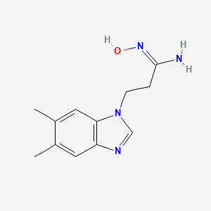 3-(5,6-Dimethyl-1H-benzimidazol-1-yl)-N'-hydroxypropanimidamide - 