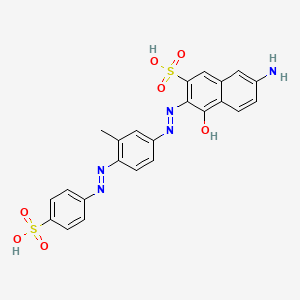 7-Amino-4-hydroxy-3-((3-methyl-4-((4-sulphophenyl)azo)phenyl)azo)naphthalene-2-sulphonic acid - 36867-70-6