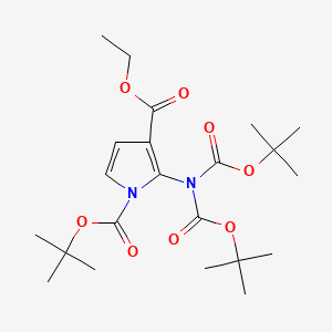Ethyl 1-Boc-2-(di-Boc-amino)-1H-pyrrole-3-carboxylate - 