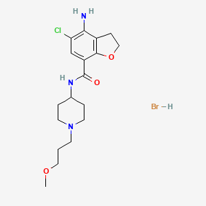 4-amino-5-chloro-N-[1-(3-methoxypropyl)piperidin-4-yl]-2,3-dihydro-1-benzofuran-7-carboxamide;hydrobromide - 179474-84-1
