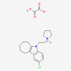 5H-Cyclohept(b)indole, 6,7,8,9,10-pentahydro-2-chloro-5-(2-pyrrolidinoethyl)-, oxalate - 41734-64-9