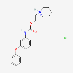 2-piperidin-1-ium-1-ylethyl N-(3-phenoxyphenyl)carbamate;chloride - 19448-00-1