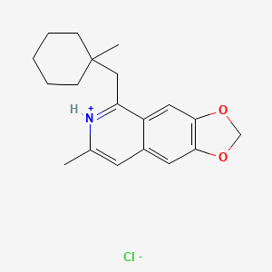 1,3-Dioxolo(4,5-g)isoquinoline, 7-methyl-5-((1-methylcyclohexyl)methyl)-, hydrochloride - 16974-20-2