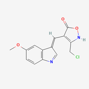 (4E)-3-(chloromethyl)-4-[(5-methoxy-1H-indol-3-yl)methylidene]-1,2-oxazol-5(4H)-one - 