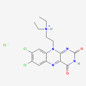 7,8-Dichloro-10-(2-(diethylamino)ethyl)isoalloxazine hydrochloride - 41572-59-2