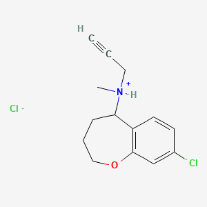 1-Benzoxepin-5-amine, 2,3,4,5-tetrahydro-8-chloro-N-methyl-N-2-propynyl-, hydrochloride - 37483-80-0