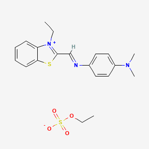 Benzothiazolium, 2-[[[4-(dimethylamino)phenyl]imino]methyl]-3-ethyl-, ethyl sulfate - 29770-19-2