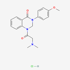 4(1H)-Quinazolinone, 2,3-dihydro-1-(dimethylaminoacetyl)-3-(p-methoxyphenyl)-, hydrochloride - 20887-29-0