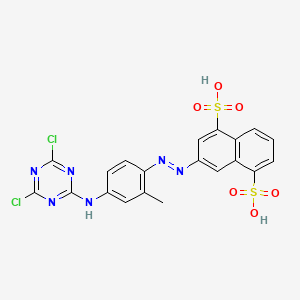 3-[(e)-{4-[(4,6-Dichloro-1,3,5-triazin-2-yl)amino]-2-methylphenyl}diazenyl]naphthalene-1,5-disulfonic acid - 33508-55-3