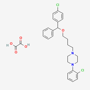 1-(o-Chlorophenyl)-4-(4-(alpha-(p-chlorophenyl)benzyloxy)butyl)piperazine oxalate - 23904-90-7