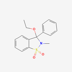 3-Ethoxy-2-methyl-3-phenyl-2,3-dihydro-1,2-benzothiazole 1,1-dioxide - 18963-26-3