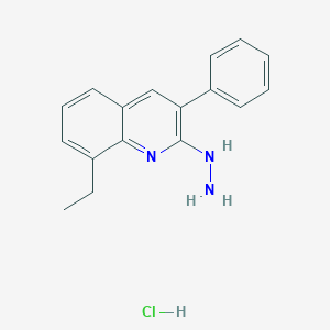 2-Hydrazino-8-ethyl-3-phenylquinoline hydrochloride - 1172873-57-2