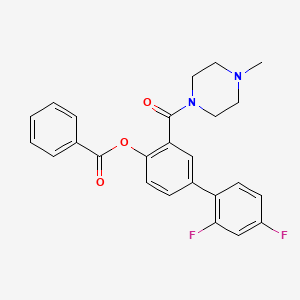 2',4'-Difluoro-3-(4-methylpiperazine-1-carbonyl)[1,1'-biphenyl]-4-yl benzoate - 1095208-64-2