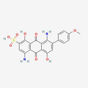 2-Anthracenesulfonic acid, 4,8-diamino-9,10-dihydro-1,5-dihydroxy-7-(4-methoxyphenyl)-9,10-dioxo- - 26941-42-4