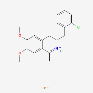 Isoquinoline, 3,4-dihydro-3-(o-chlorobenzyl)-6,7-dimethoxy-1-methyl-, hydrobromide - 57543-34-7
