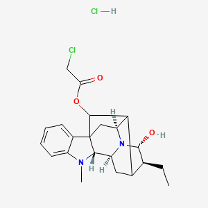 [(9R,10S,13S,14R,16S)-13-ethyl-14-hydroxy-8-methyl-8,15-diazahexacyclo[14.2.1.01,9.02,7.010,15.012,17]nonadeca-2,4,6-trien-18-yl] 2-chloroacetate;hydrochloride - 31081-68-2