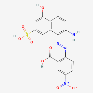 2-((2-Amino-5-hydroxy-7-sulpho-1-naphthyl)azo)-5-nitrobenzoic acid - 61827-73-4