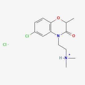 4H-1,4-Benzoxazin-3-one, 2,3-dihydro-6-chloro-4-(2-dimethylaminoethyl)-2-methyl-, hydrochloride - 57462-61-0