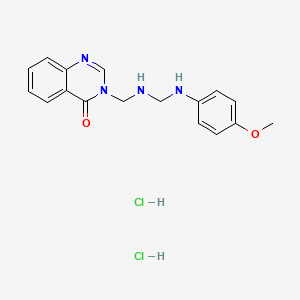 4(3H)-Quinazolinone, 3-(((((4-methoxyphenyl)amino)methyl)amino)methyl)-, dihydrochloride - 75159-31-8