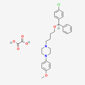 1-(4-(alpha-(p-Chlorophenyl)benzyloxy)butyl)-4-(p-methoxyphenyl)piperazine oxalate - 23904-92-9