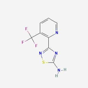 3-(3-(Trifluoromethyl)pyridin-2-yl)-1,2,4-thiadiazol-5-amine - 