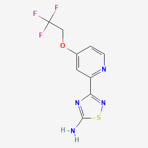 3-(4-(2,2,2-Trifluoroethoxy)pyridin-2-yl)-1,2,4-thiadiazol-5-amine - 
