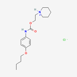2-piperidin-1-ium-1-ylethyl N-(4-butoxyphenyl)carbamate;chloride - 55792-15-9