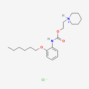 2-piperidin-1-ium-1-ylethyl N-(2-hexoxyphenyl)carbamate;chloride - 55792-18-2