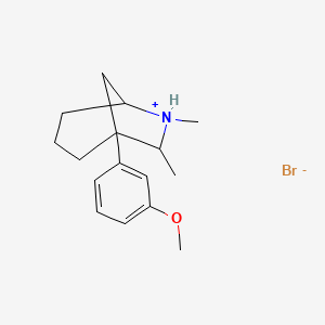 1-(3-methoxyphenyl)-6,7-dimethyl-6-azoniabicyclo[3.2.1]octane;bromide - 56231-55-1