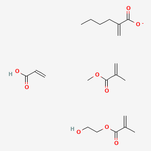 2-Hydroxyethyl 2-methylprop-2-enoate;2-methylidenehexanoate;methyl 2-methylprop-2-enoate;prop-2-enoic acid - 26351-99-5