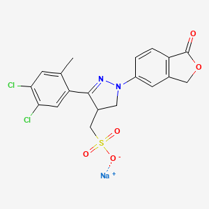1H-Pyrazole-4-methanesulfonic acid, 3-(4,5-dichloro-2-methylphenyl)-1-(1,3-dihydro-1-oxo-5-isobenzofuranyl)-4,5-dihydro-, sodium salt - 58953-08-5