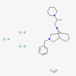3,9-Diazabicyclo(3.3.1)nonane, 3-benzyl-9-(2-piperidinopropyl)-, trihydrochloride, hydrate - 23462-20-6