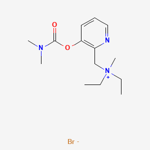 Diethyl(3-hydroxy-2-pyridylmethyl)methylammonium bromide dimethylcarbamate (ester) - 66902-95-2