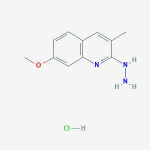 2-Hydrazino-7-methoxy-3-methylquinoline hydrochloride - 1170811-18-3