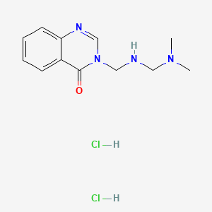 4(3H)-Quinazolinone, 3-((((dimethylamino)methyl)amino)methyl)-, dihydrochloride - 75159-18-1