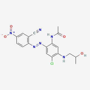 N-[4-Chloro-2-[(2-cyano-4-nitrophenyl)azo]-5-[(2-hydroxypropyl)amino]phenyl]acetamide - 72214-20-1