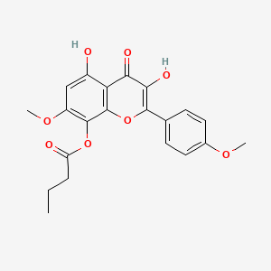 3,5-Dihydroxy-7-methoxy-2-(4-methoxyphenyl)-4-oxo-4H-1-benzopyran-8-yl butyrate - 69306-85-0