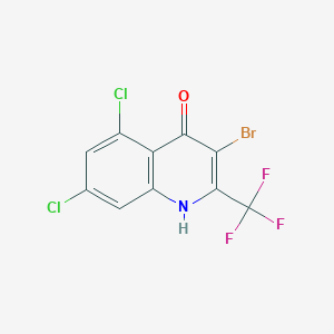 3-bromo-5,7-dichloro-2-(trifluoromethyl)-1H-quinolin-4-one - 